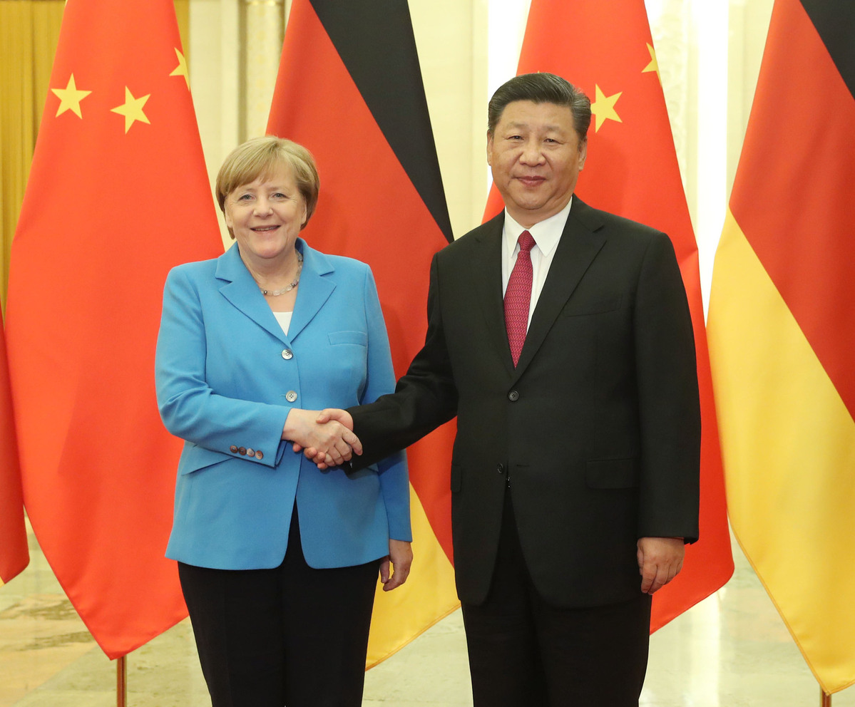 President Xi Meets Merkel, Calls for China-Germany Ties to R